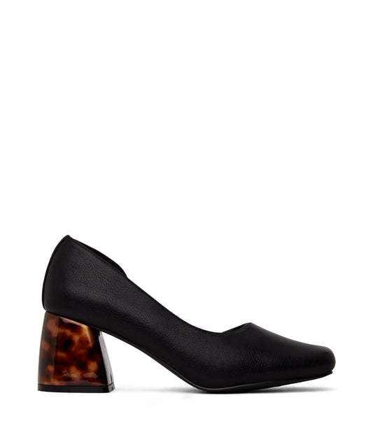 PIKOSA Women's Vegan Heels | Color: Black - variant::black