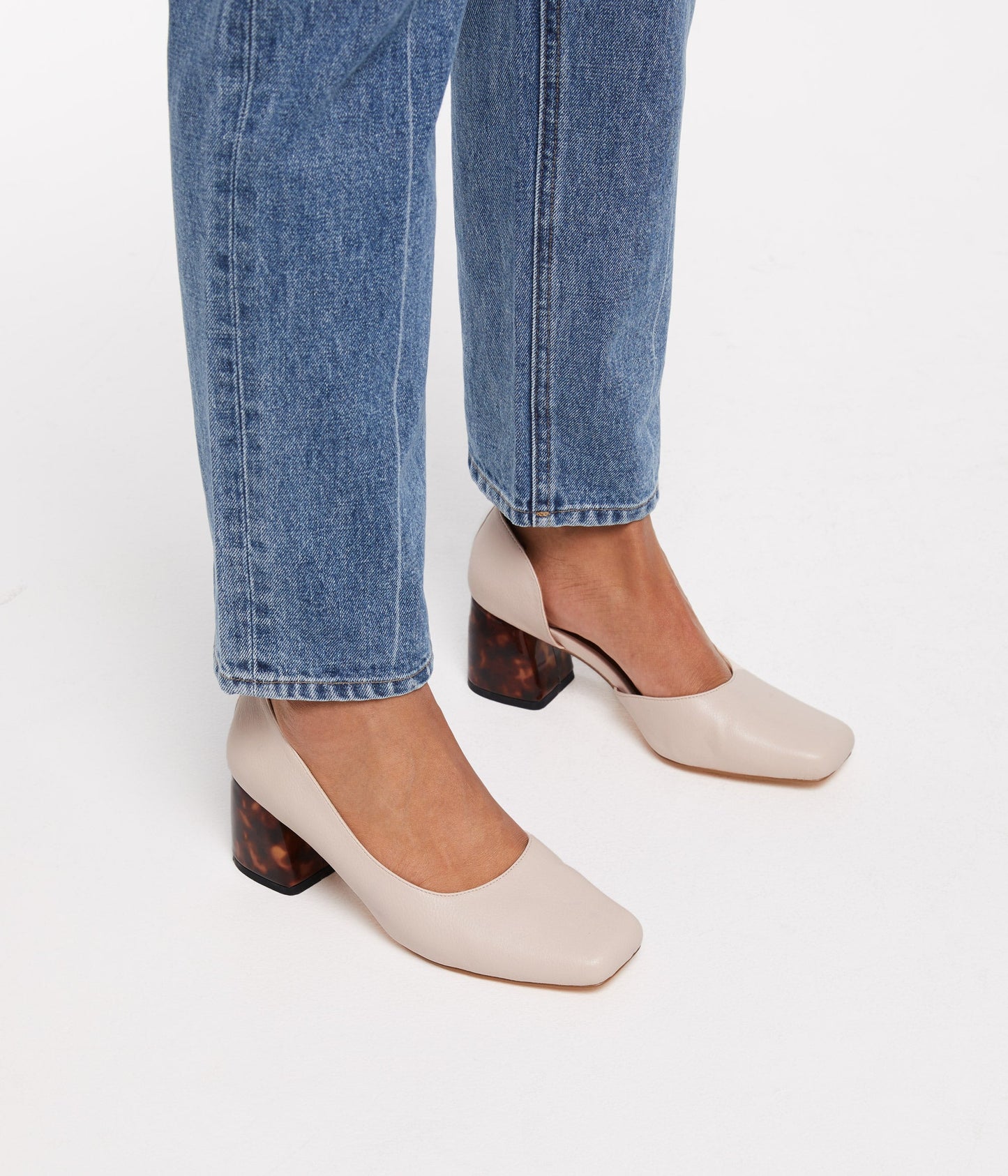PIKOSA Women's Vegan Heels | Color: Beige - variant::nude