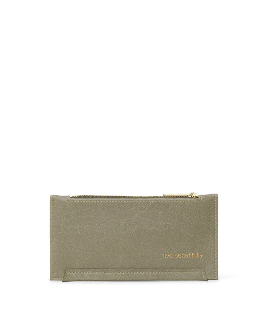 JESSE Slim Vegan Wallet - Vintage | Color: Green - variant::sage