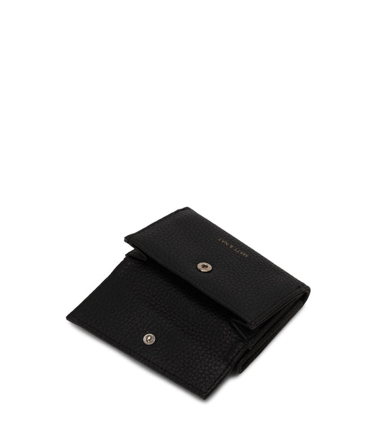 TANI Small Vegan Wallet - Purity | Color: Black - variant::black