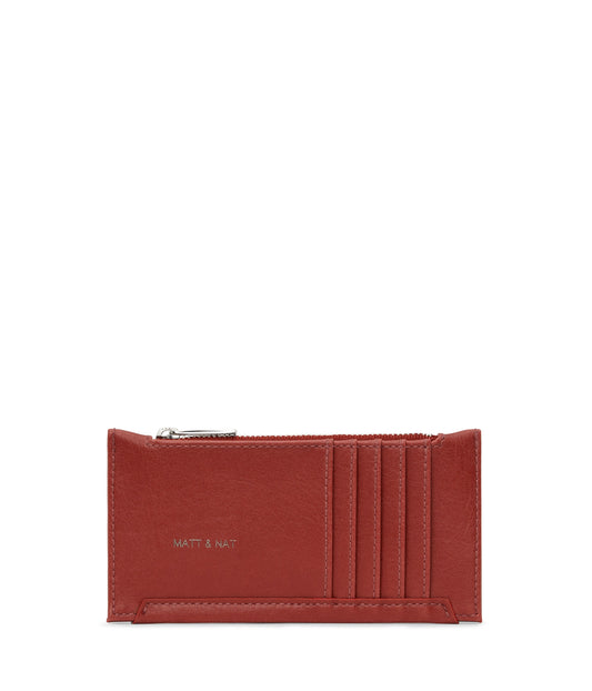 JESSE Slim Vegan Wallet - Vintage | Color: Red - variant::barn