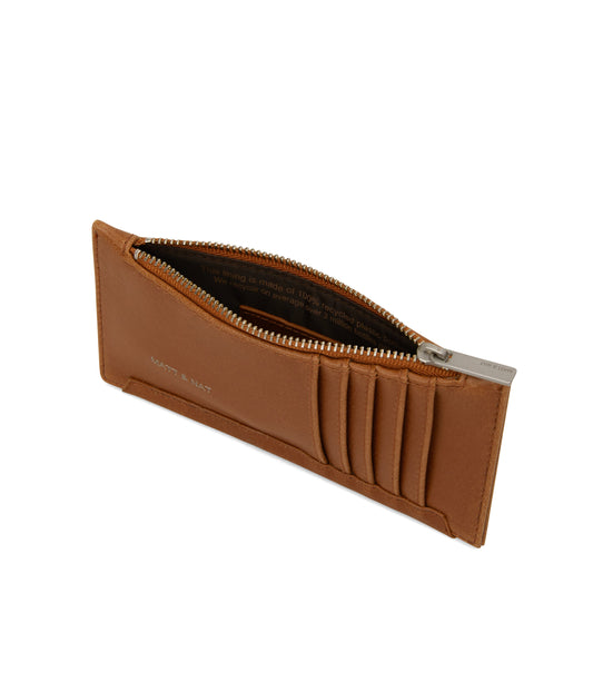 JESSE Slim Vegan Wallet - Vintage | Color: Brown - variant::chili