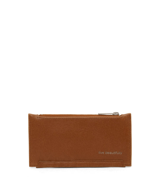 JESSE Slim Vegan Wallet - Vintage | Color: Brown - variant::chili