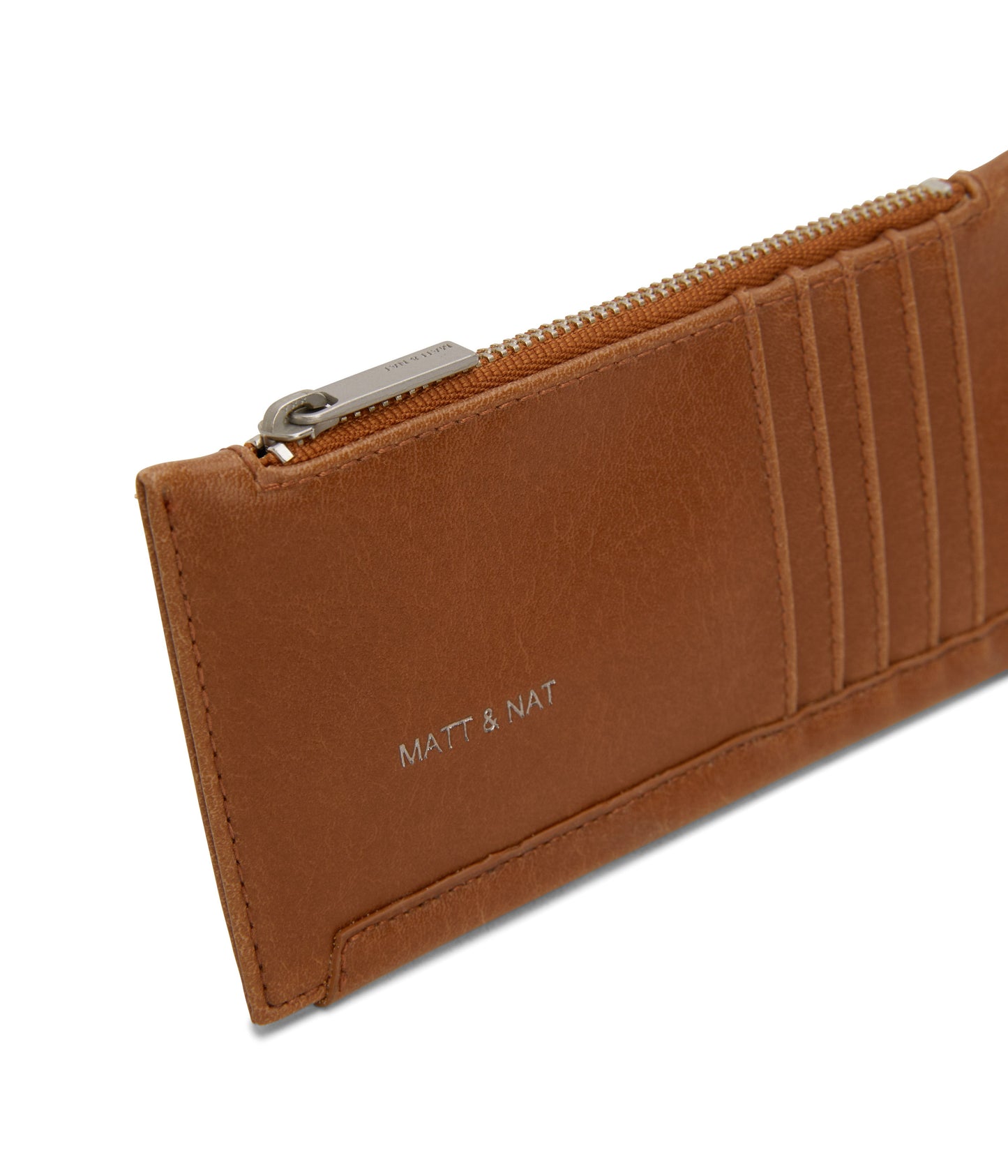 JESSE Slim Vegan Wallet - Vintage | Color: Brown - variant::chili