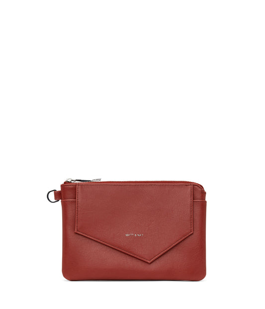 NIA SM  Small Vegan Wallet - Vintage | Color: Red - variant::barn