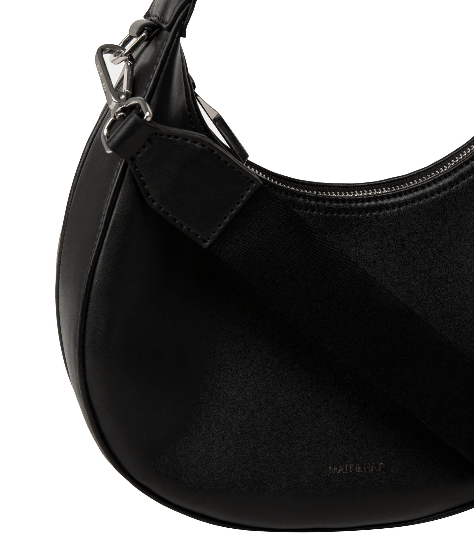 SERENA Vegan Hobo Bag - Loom | Color: Black - variant::black