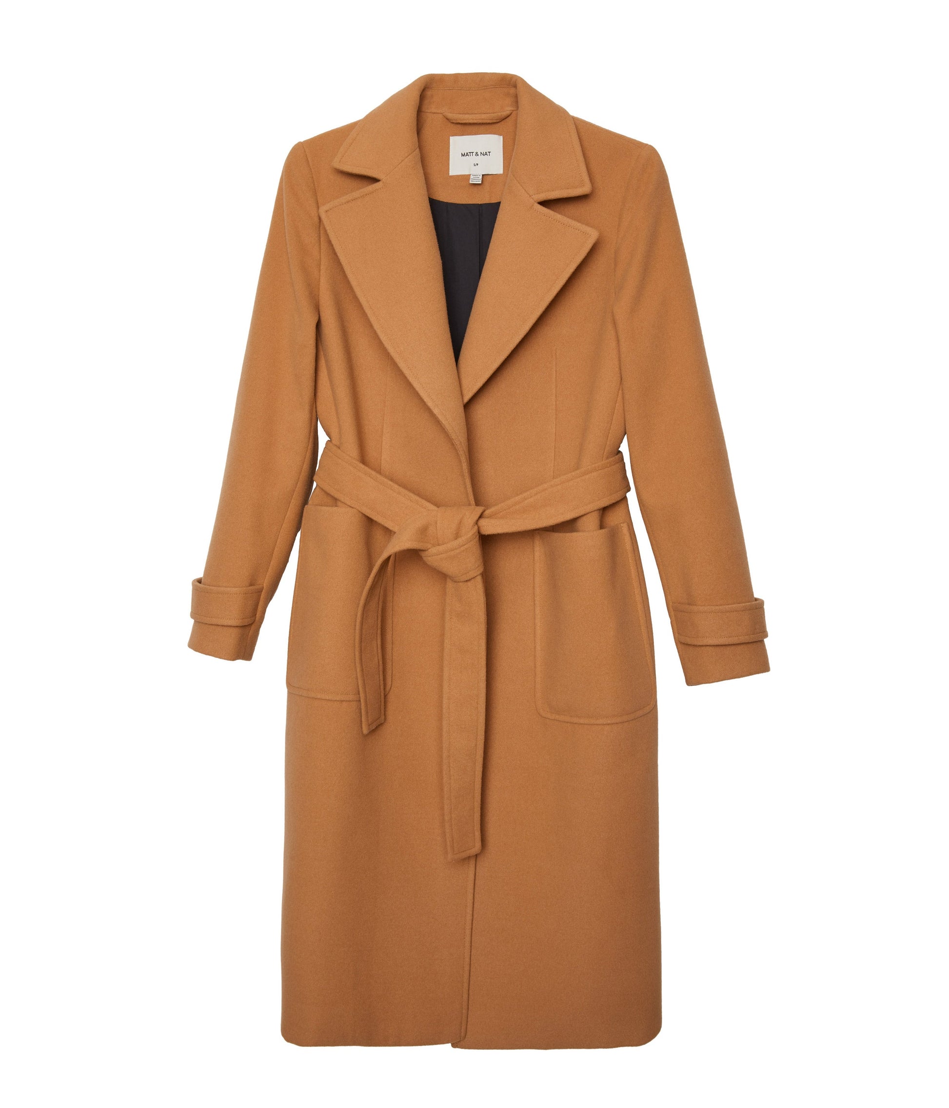 EVIE Women's Vegan Wool Coat | Color: Brown - variant::camel