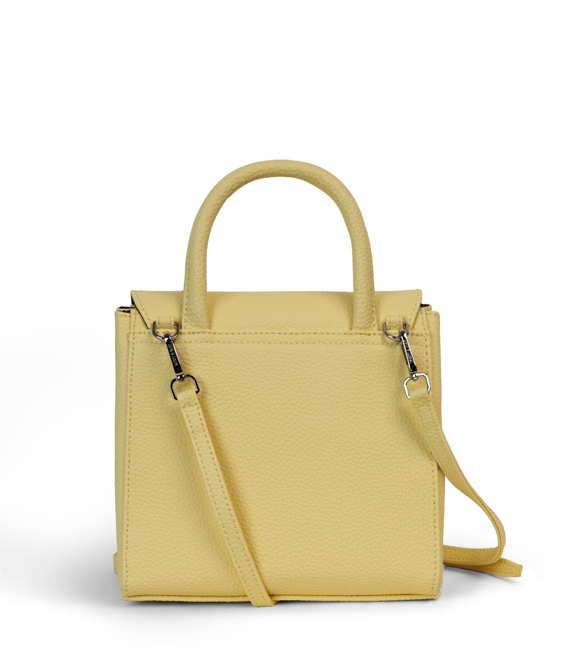 ADELSM Small Vegan Satchel - Purity | Color: Yellow - variant::daffodil