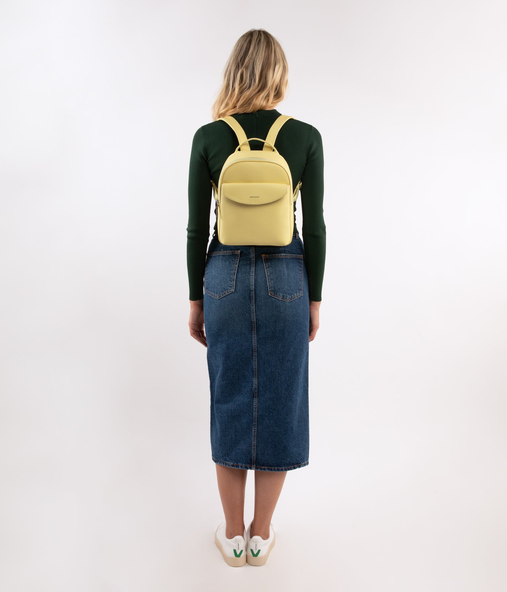 HARLEM Small Vegan Backpack - Purity | Color: Yellow - variant::daffodil
