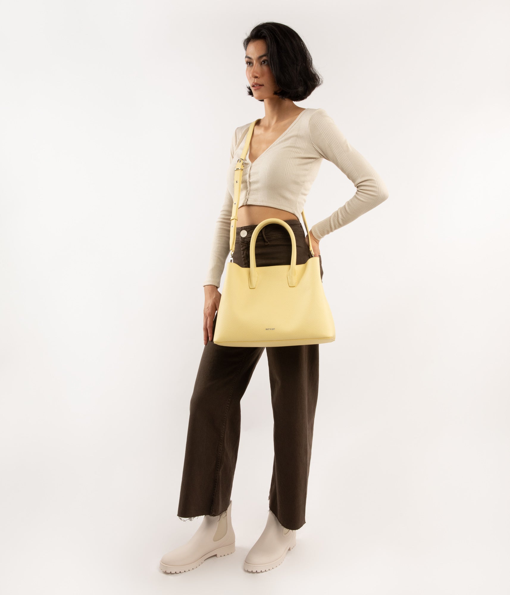KRISTASM Small Vegan Satchel - Purity | Matt & Nat USA