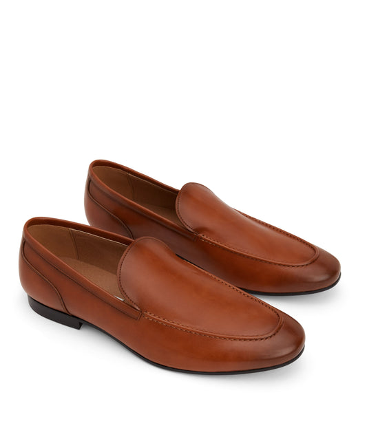 VIGGO Men's Vegan Loafers | Color: Brown - variant::chili