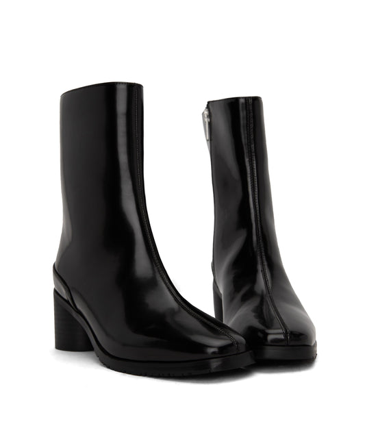 LIAM Women's Vegan High Heel Boots | Color: Black - variant::black