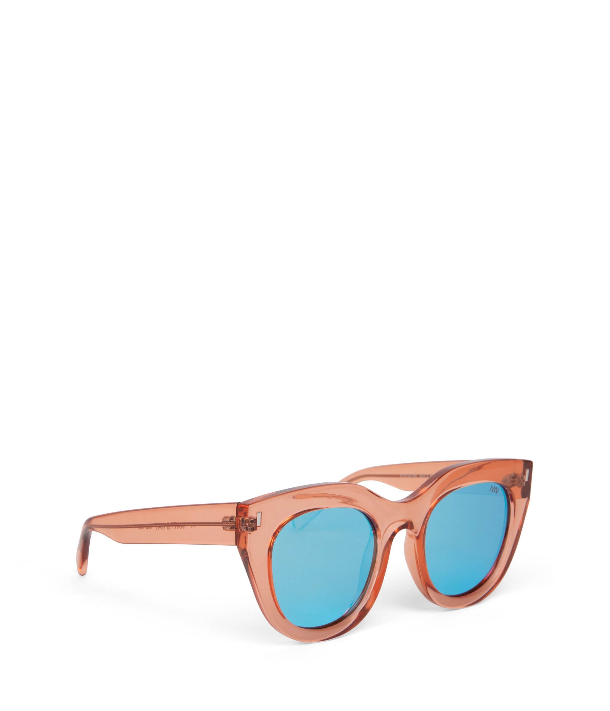 KAZ Cat-Eye Sunglasses | Color: White, Blue - variant::nudblu