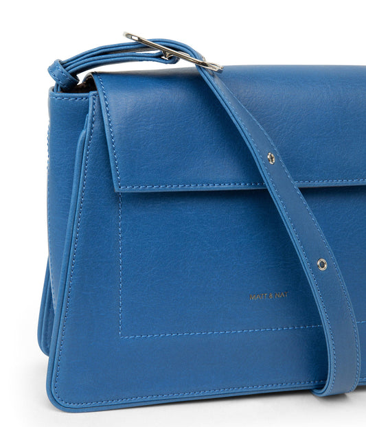 LEIA Vegan Shoulder Bag - Vintage | Color: Blue - variant::bluejay