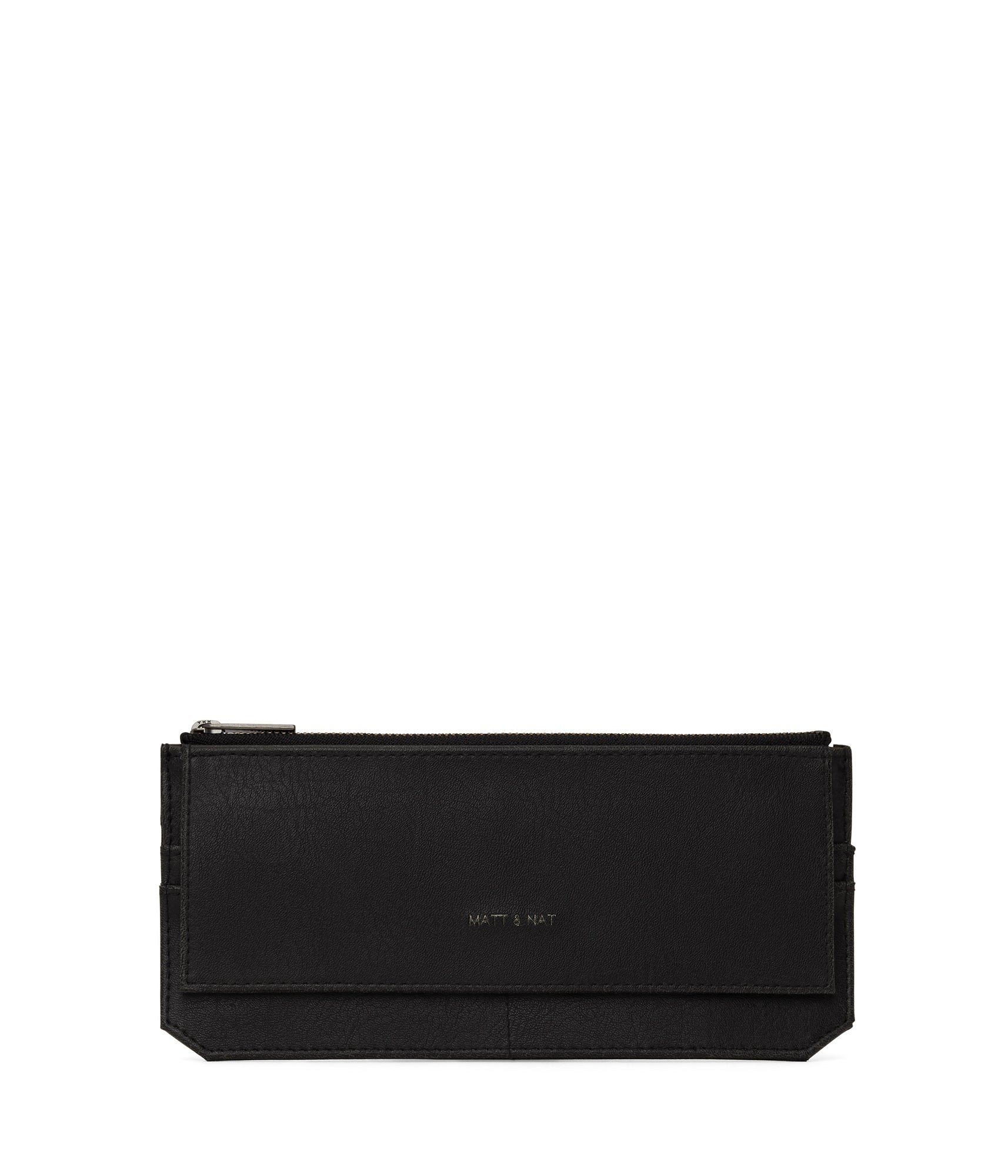 PERLA Vegan Flat Wallet Vintage Matt Nat USA