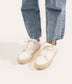 MARCI Women's Vegan Sneakers | Color: White, Green - variant::whigre