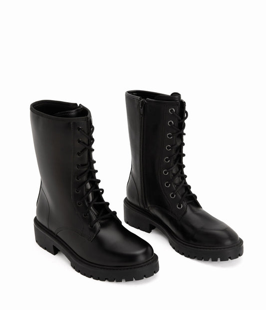 REM Women's Vegan Combat Boots | Color: Black - variant::black