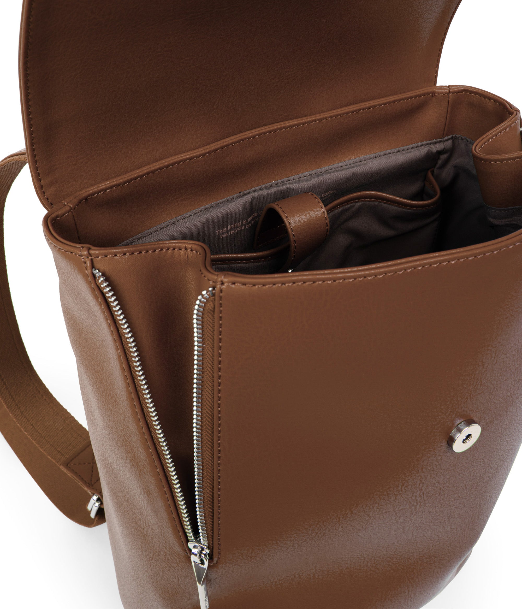 Matt Nat Fabi Silver Gray Vegan Leather Backpack Arbor FABI Vegan Backpack - Arbor | Matt & Nat Europe main image 2