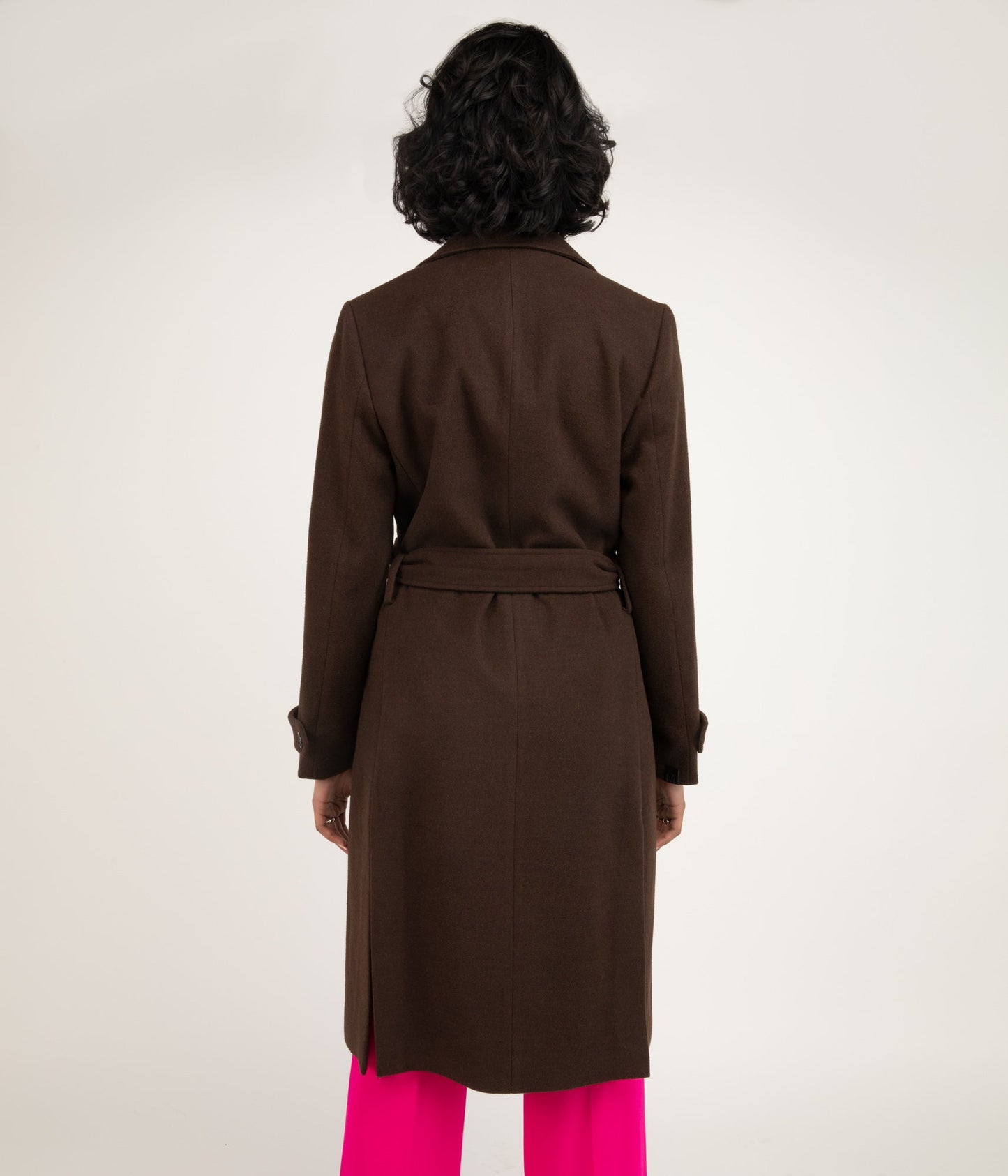 EVIE Women's Vegan Wool Coat | Color: Brown - variant::espresso