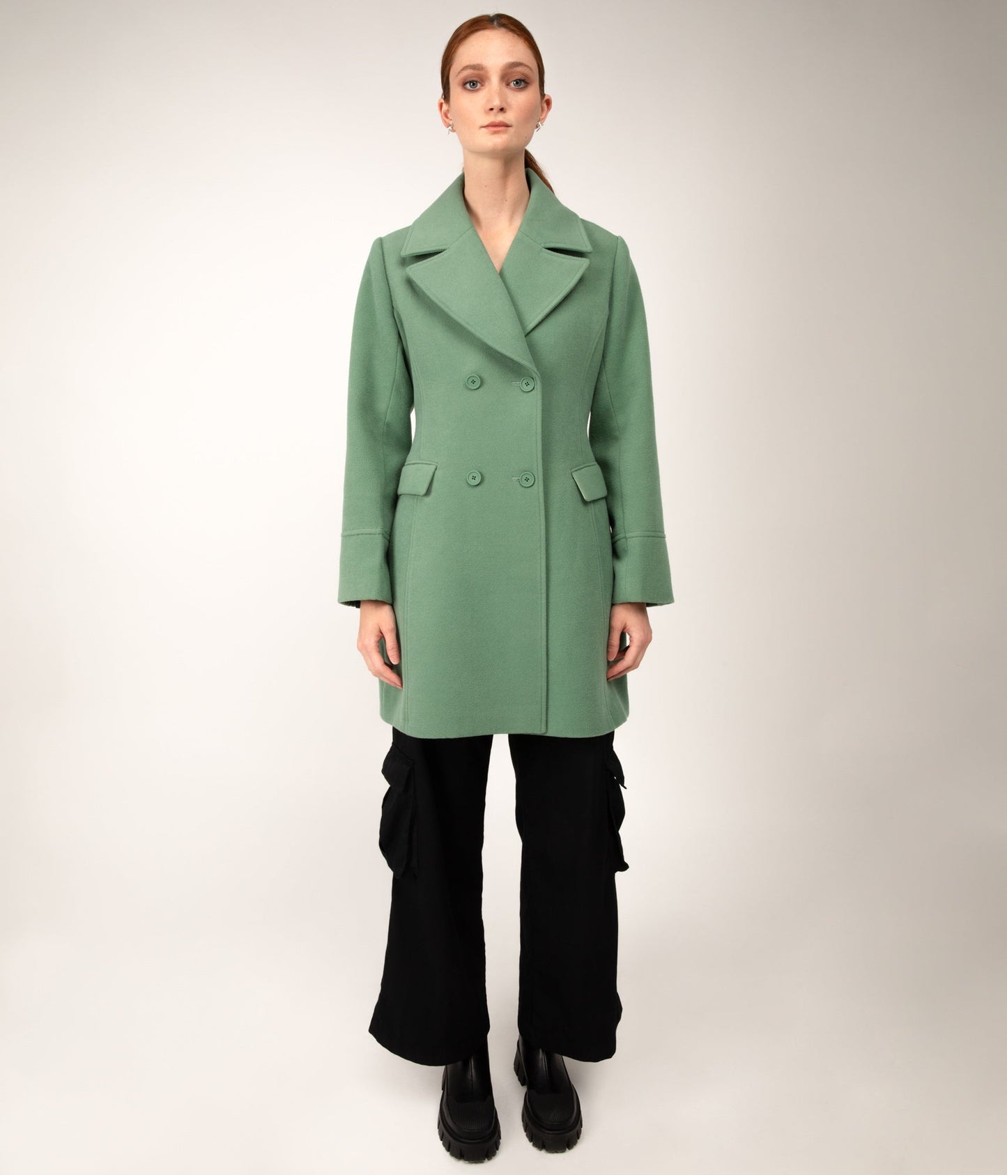 ODILIA Women's Vegan Coat | Color: Green - variant::herb