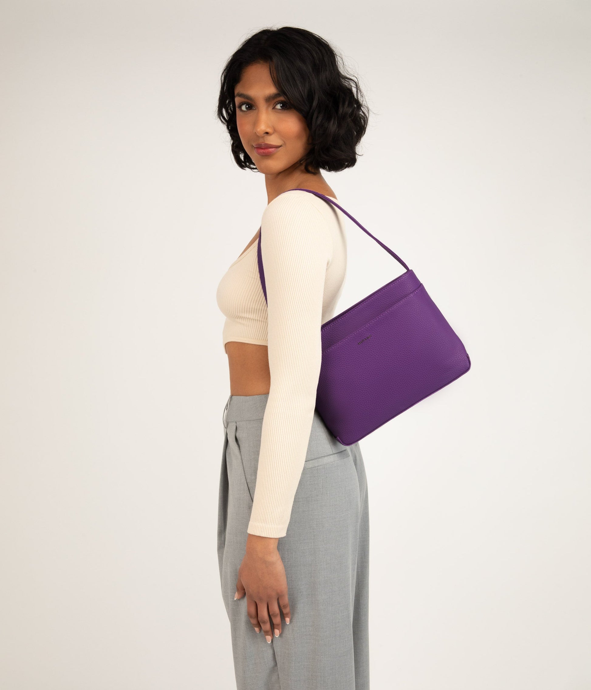 LUISA Vegan Shoulder Bag - Purity | Color: Purple - variant::violet