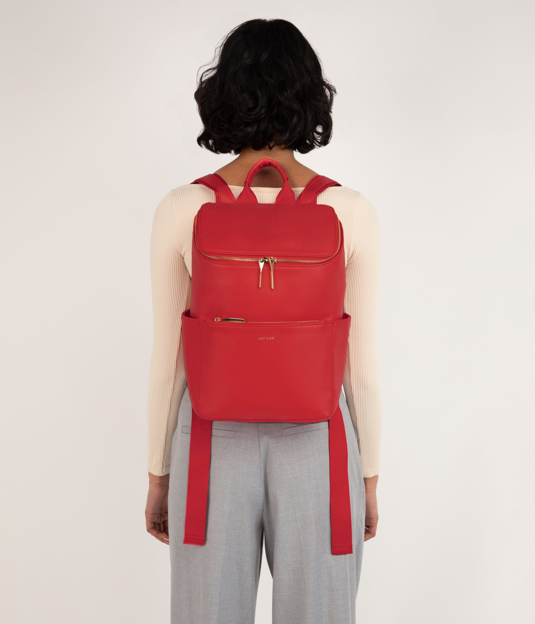 EUC Matt & Nat BRAVE Vegan Backpack BRAVE Vegan Backpack - Purity | Matt & Nat USA main image 2