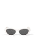 AMARA-2 Cat-Eye Recycled Sunglasses | Color: White - variant::white