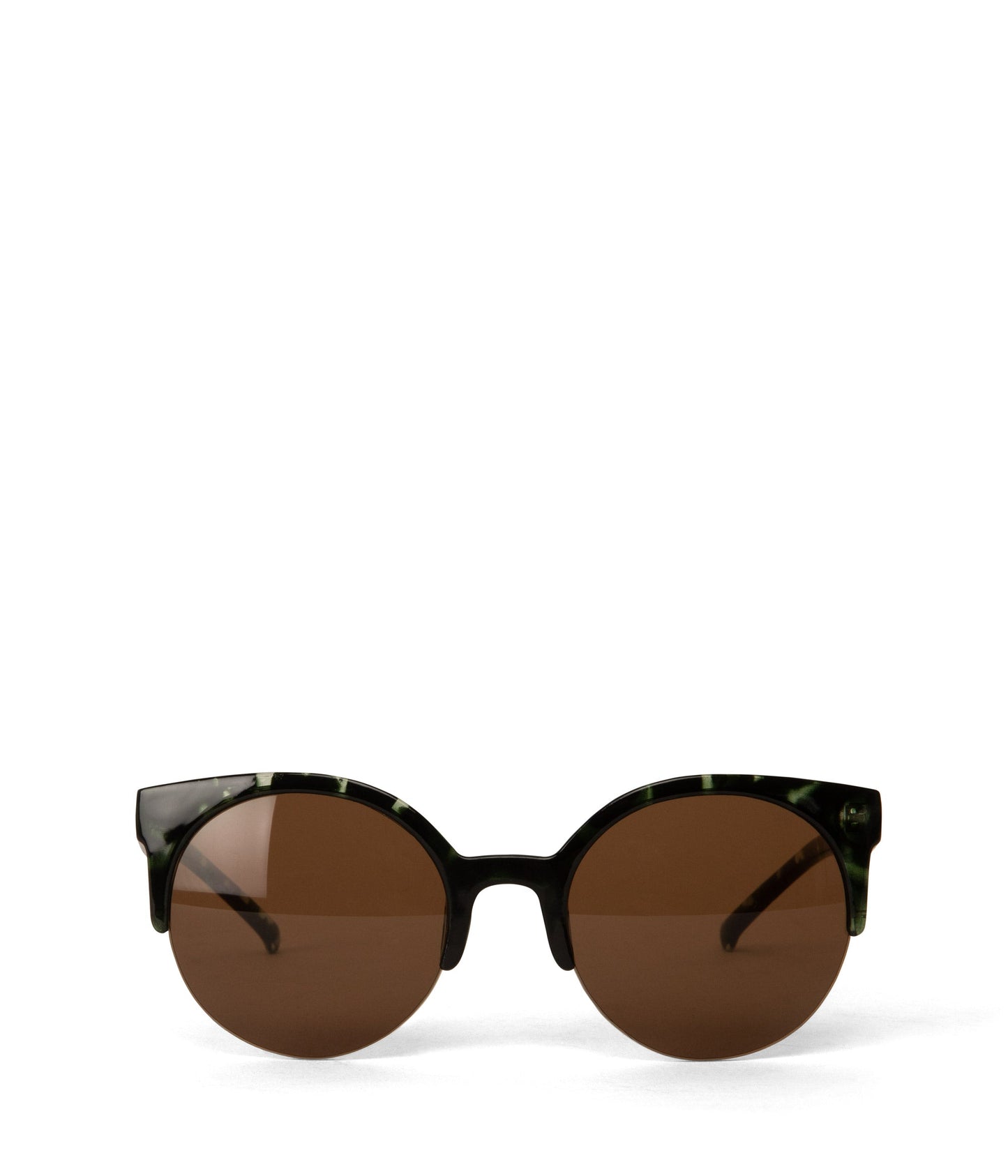 OVERT-2 Recycled Clubmaster Sunglasses | Color: Green, Brown - variant::green