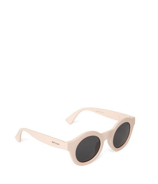 SURIE-2 Recycled Round Sunglasses | Color: White, Grey - variant::white