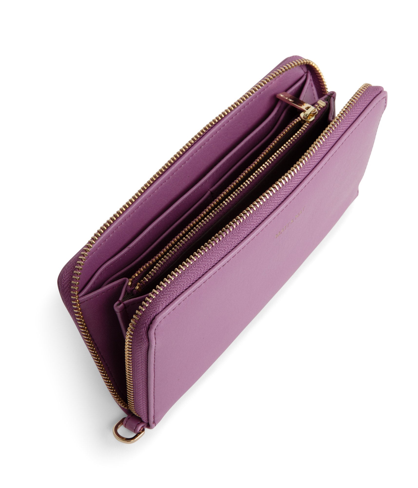 Vegan Leather Zip-Around Wallet – Saffiano Texture, 8 Card Slots, Mint Color - View #9