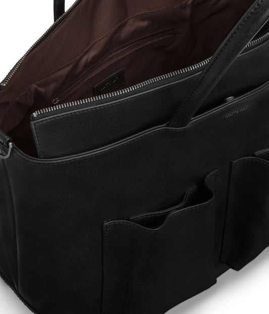 RAYLANMED Vegan Diaper Bag - Vintage | Color: Black - variant::black