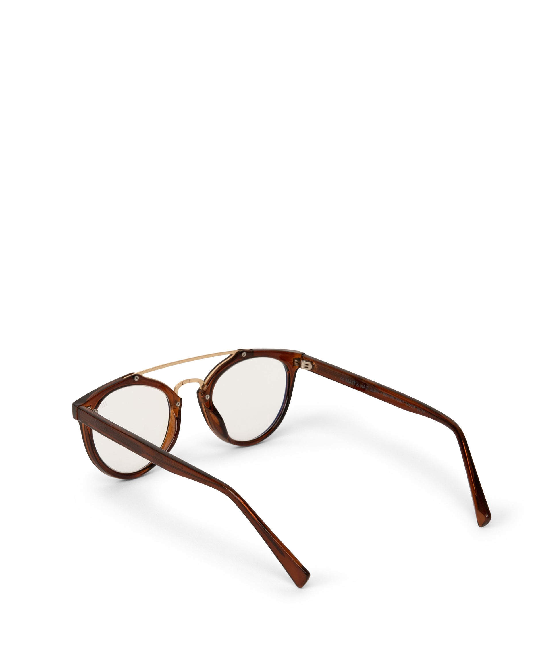 ALDIE-3 Recycled Round Reading Glasses | Color: Brown - variant::brown