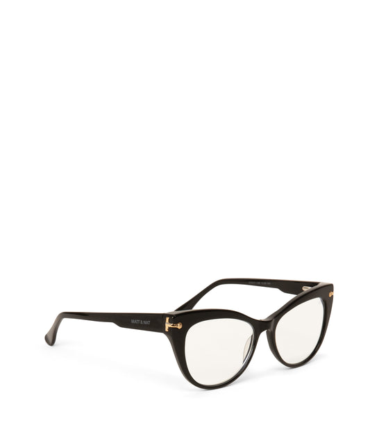 REINA-3 Recycled Cat-Eye Reading Glasses | Color: Black - variant::black