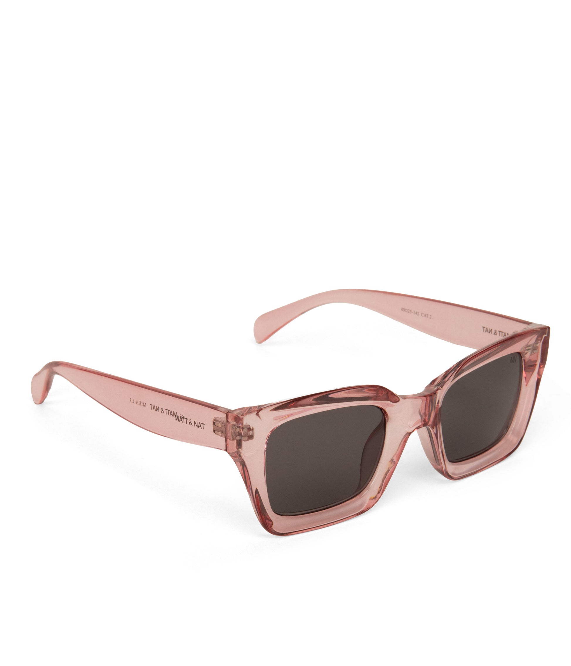 MEHA-2 Recycled Square Sunglasses | Color: Pink, Grey - variant::rose