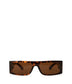 SAWAI-2 Recycled Rectangle Sunglasses | Color: Brown - variant::brown
