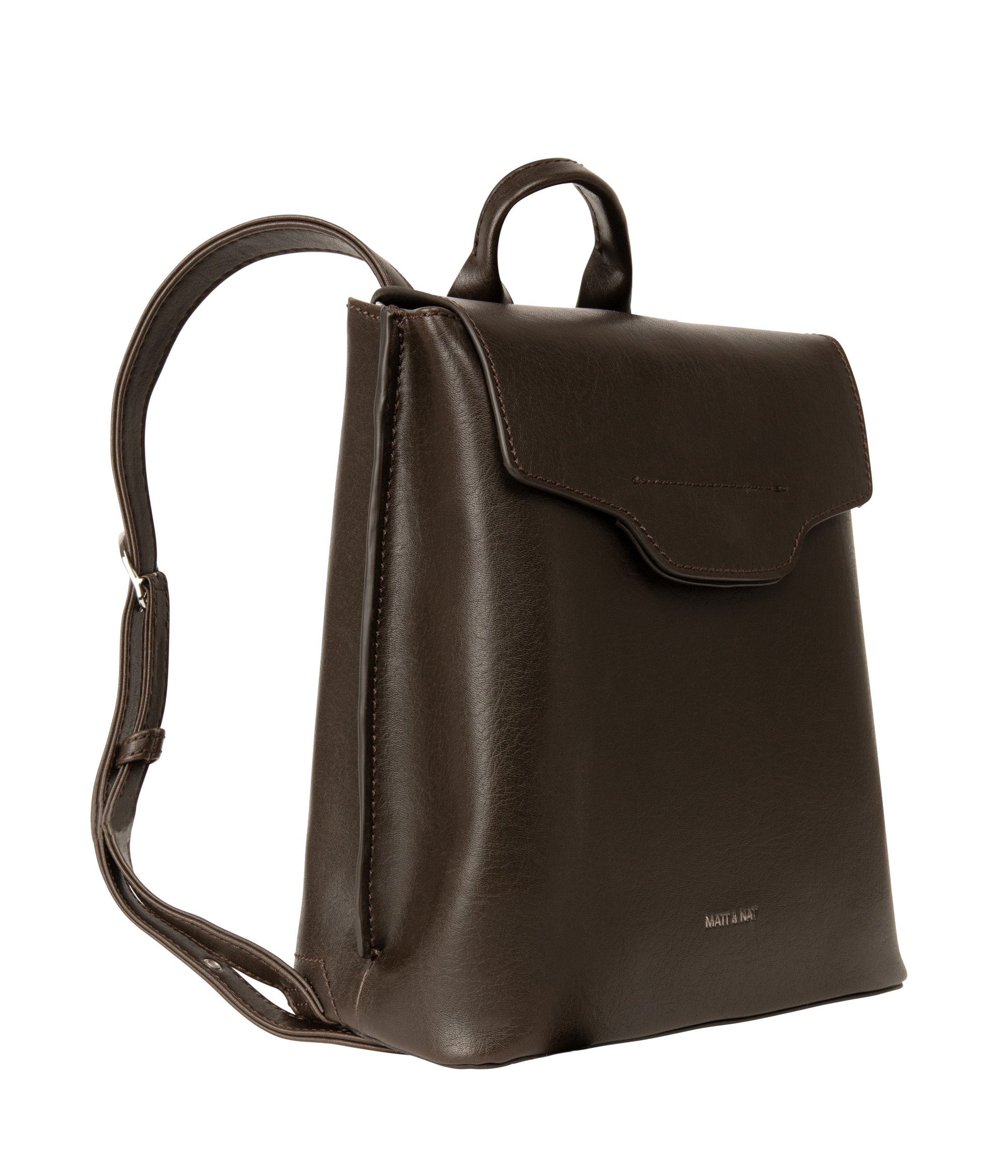 CHELLE Small Vegan Backpack - Vintage | Color: Brown - variant::espresso