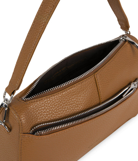 JANICE Vegan Crossbody Bag - Purity | Color: Tan, Brown - variant::amber