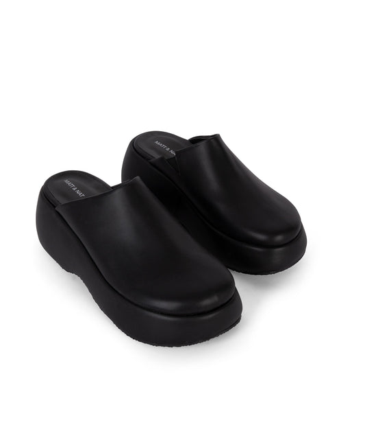 JUNE Women's Vegan Mules | Color: Black - variant::black