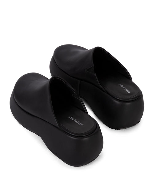 JUNE Women's Vegan Mules | Color: Black - variant::black