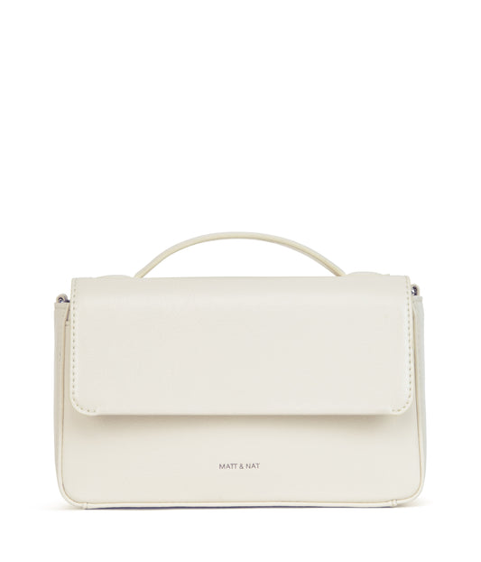 HEART Vegan Crossbody Bag - Theme | Color: White - variant::snowberry