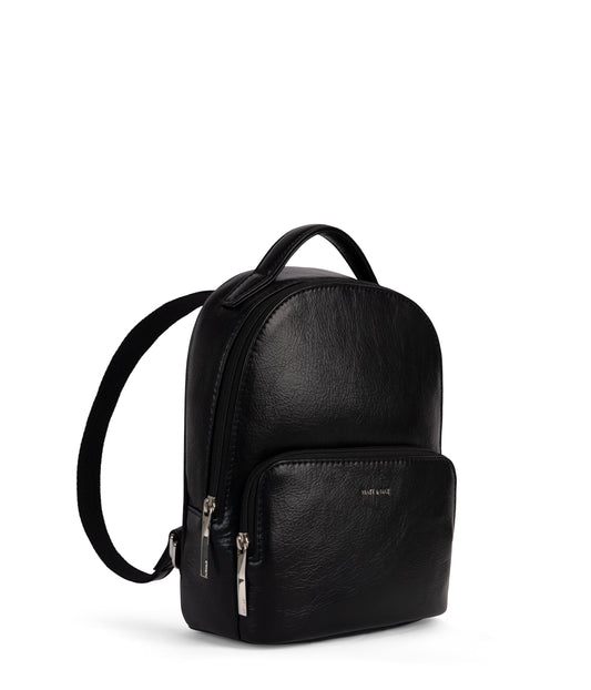 CAROSM Small Vegan Backpack - Theme | Color: Black - variant::black