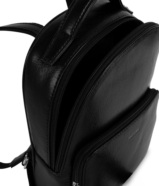 CAROSM Small Vegan Backpack - Theme | Color: Black - variant::black