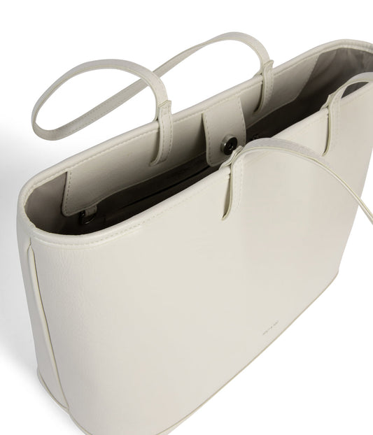 ELIZA Vegan Tote Bag - Theme | Color: White - variant::snowberry