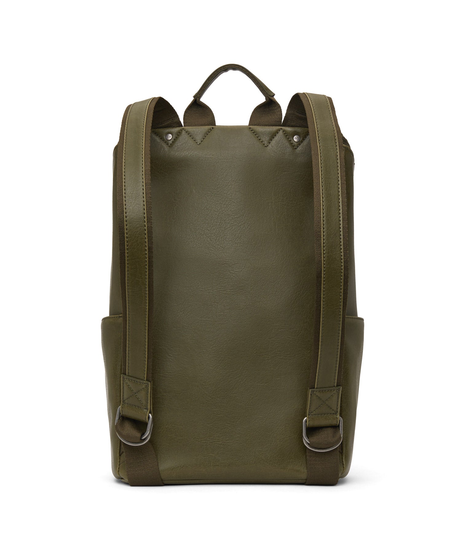 Matt & Nat Olive Vegan Leather Backpack with Front Pocket Vegan Unisex Vegan Backpacks | Matt & Nat USA main image 2