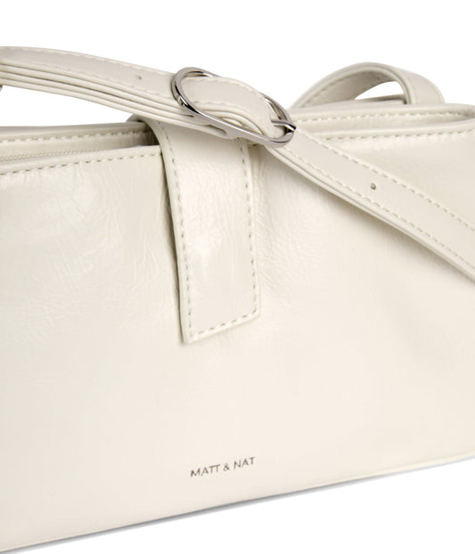 ADELINE Vegan Crossbody Bag - Theme | Color: White - variant::snowberry