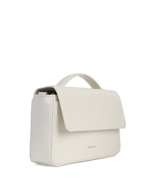 HEART Vegan Crossbody Bag - Theme | Color: White - variant::snowberry