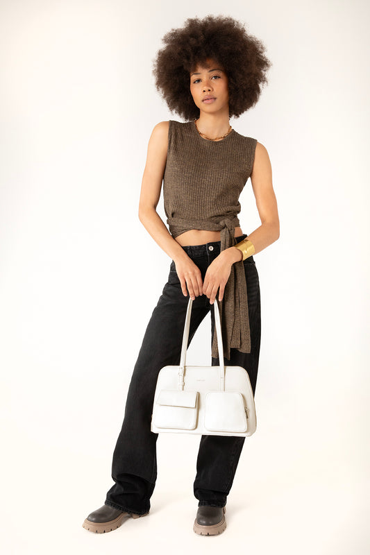 IMENA Vegan Tote Bag – Forum | Color: Navy - variant::navy