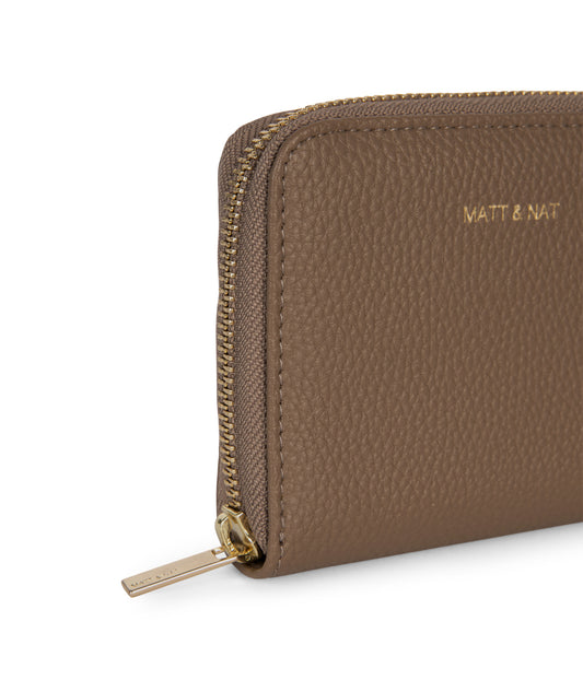 RUE Small Vegan Zip Wallet - Grain | Color: Toffee - variant::toffee