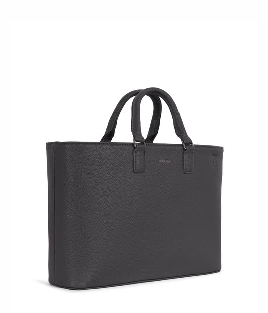 SEVYN Vegan Satchel - Grain | Color: Coal - variant::coal