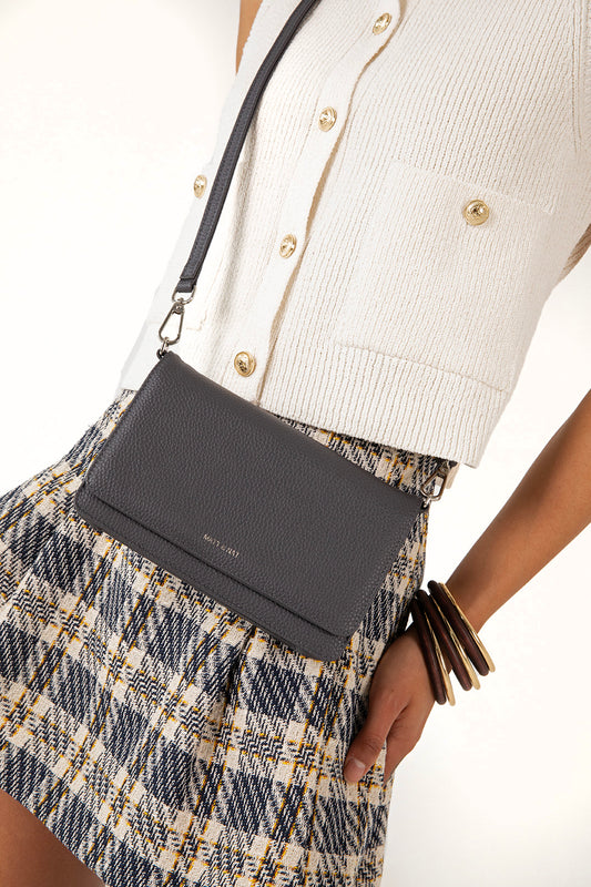 BEE Vegan Crossbody Bag - Grain | Color: Coal- variant::coal